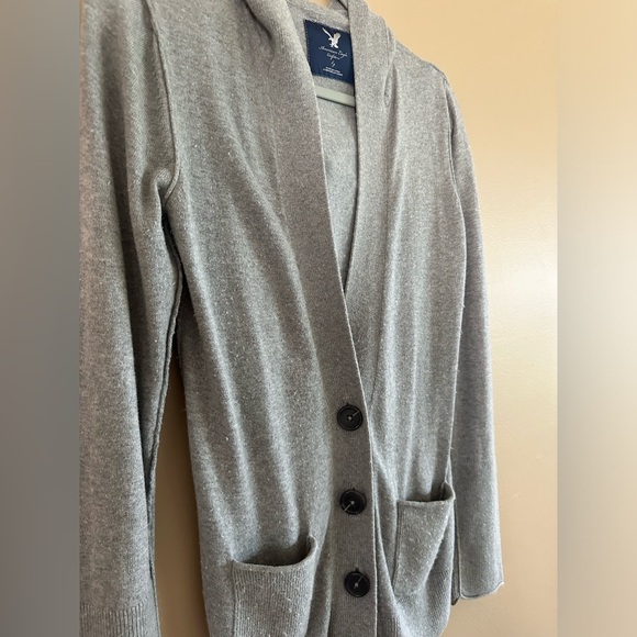 American Eagle Hooded Cardigan Sweater - Picture 3 of 12